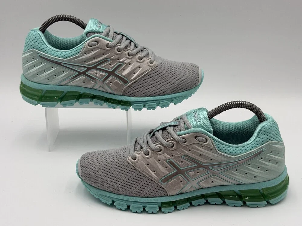 ASICS Gel Quantum 180 Women’s Size 8 Grey Aruba Blue Running Shoes